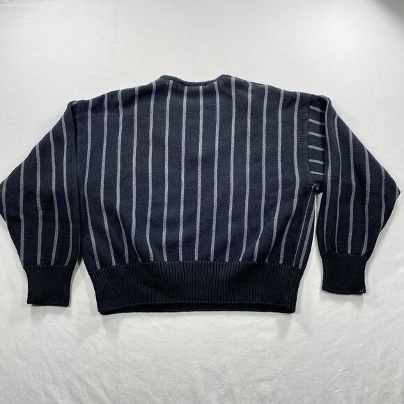 VTG IB Diffusion Sweater Womens Large Black Gray Beaded Knit 90s Grandmacore - Picture 3 of 10